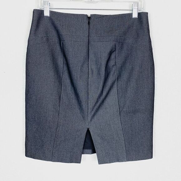 Express Dark Grey 2 Pocket Slitted Hem Pencil Skirt - Picture 3 of 5